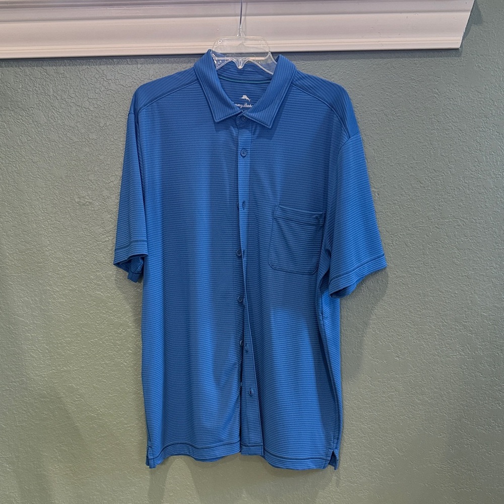 Tommy Bahama Blue Casual Button Down Shirt